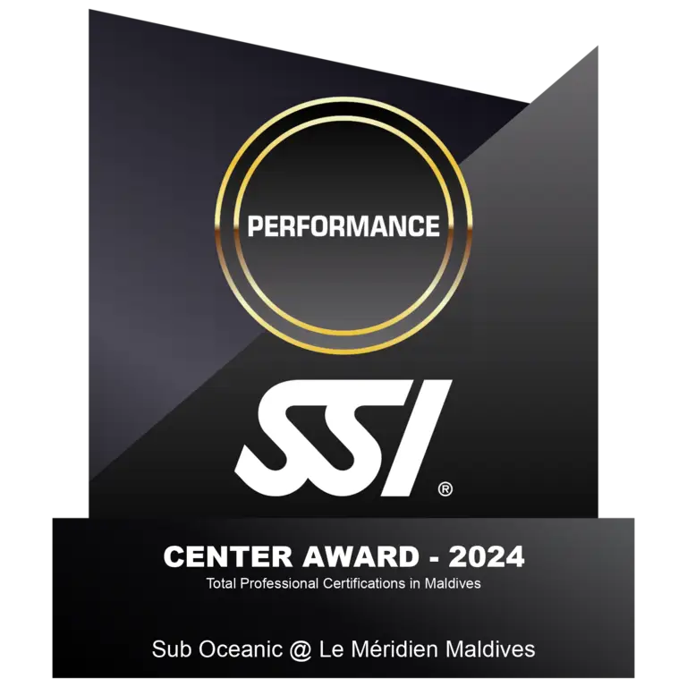 SSI Center Performance Award for Total Professional Certifications In Maldives in 2023