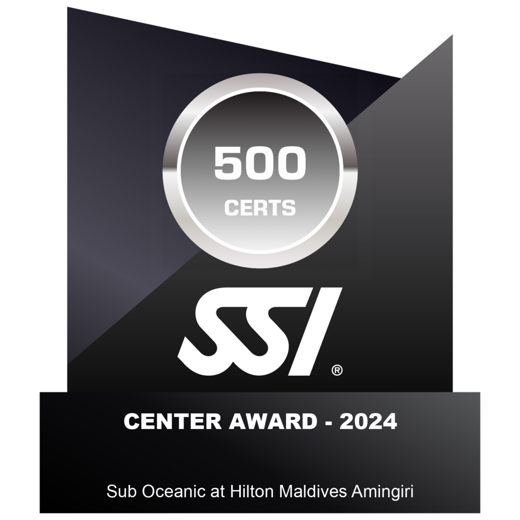 Sub Oceanic At Hilton Maldives 2024 Center Award 500 Ssi Certifications