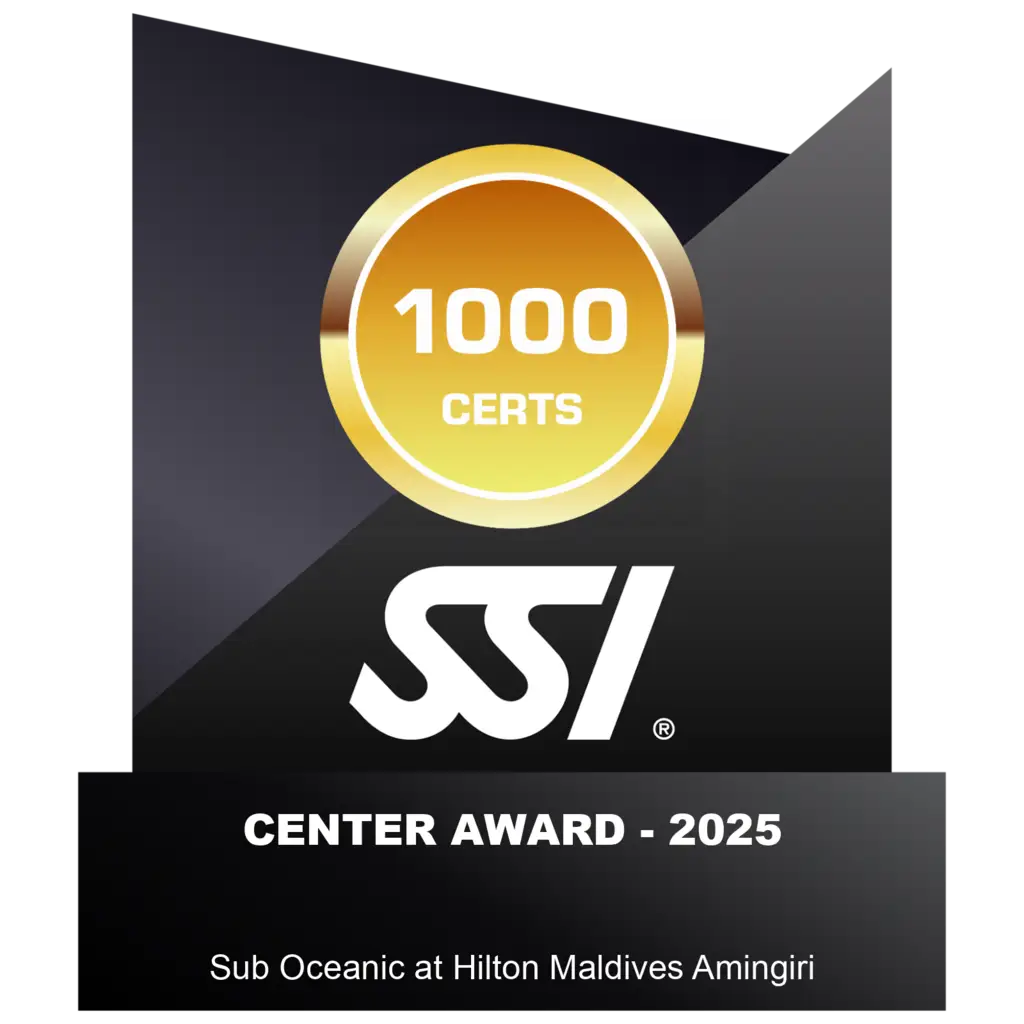 Sub Oceanic At Hilton Maldives 2025 Center Award 1000 Ssi Certifications