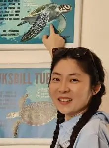 Our Diving Instructor Summer showing her love for Turtles